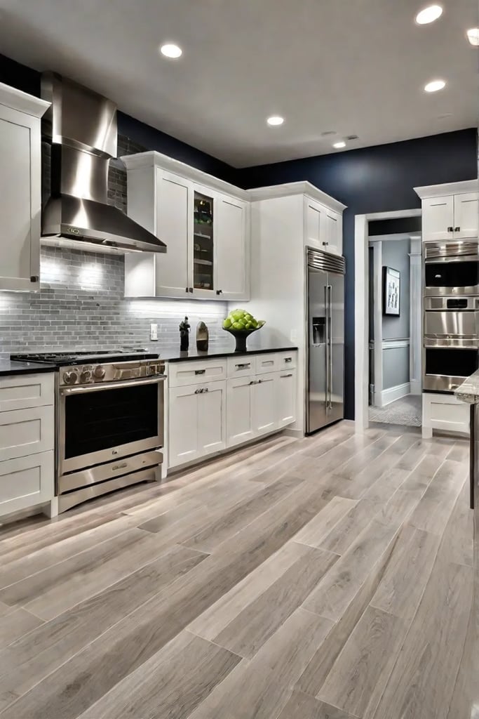 Traditional kitchen with recessed and undercabinet lighting