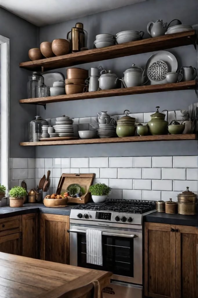 Unique kitchen organization vintage style