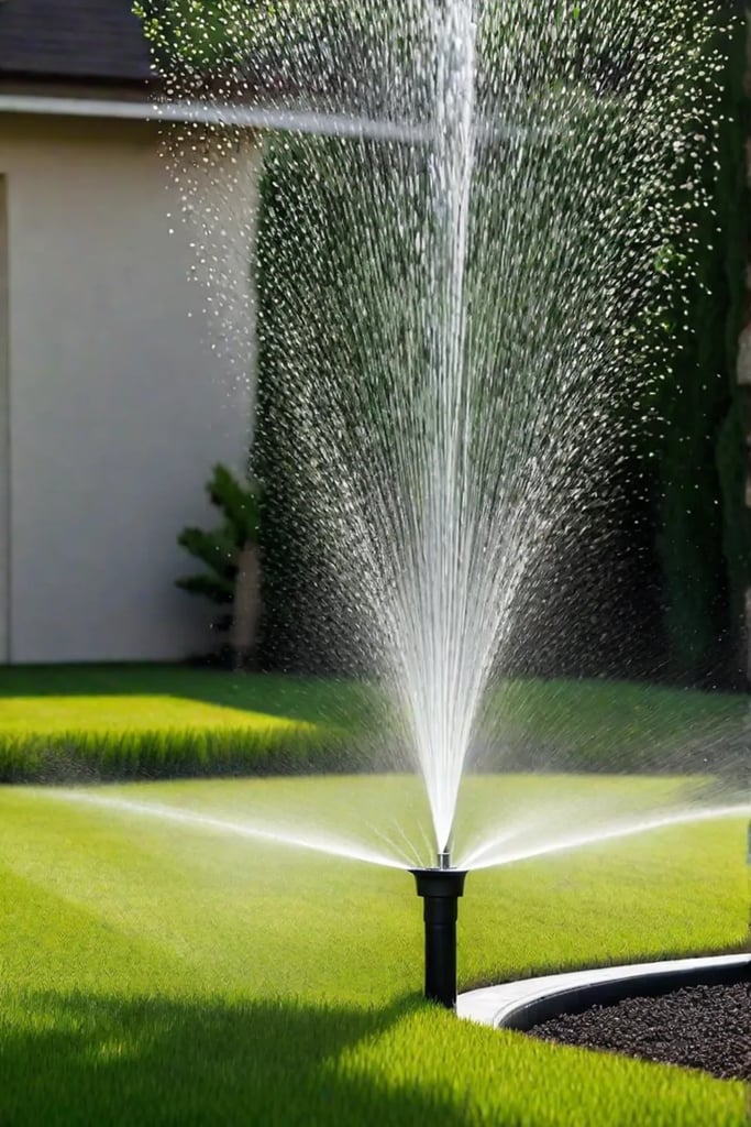 Water droplets clinging to healthy grass blades