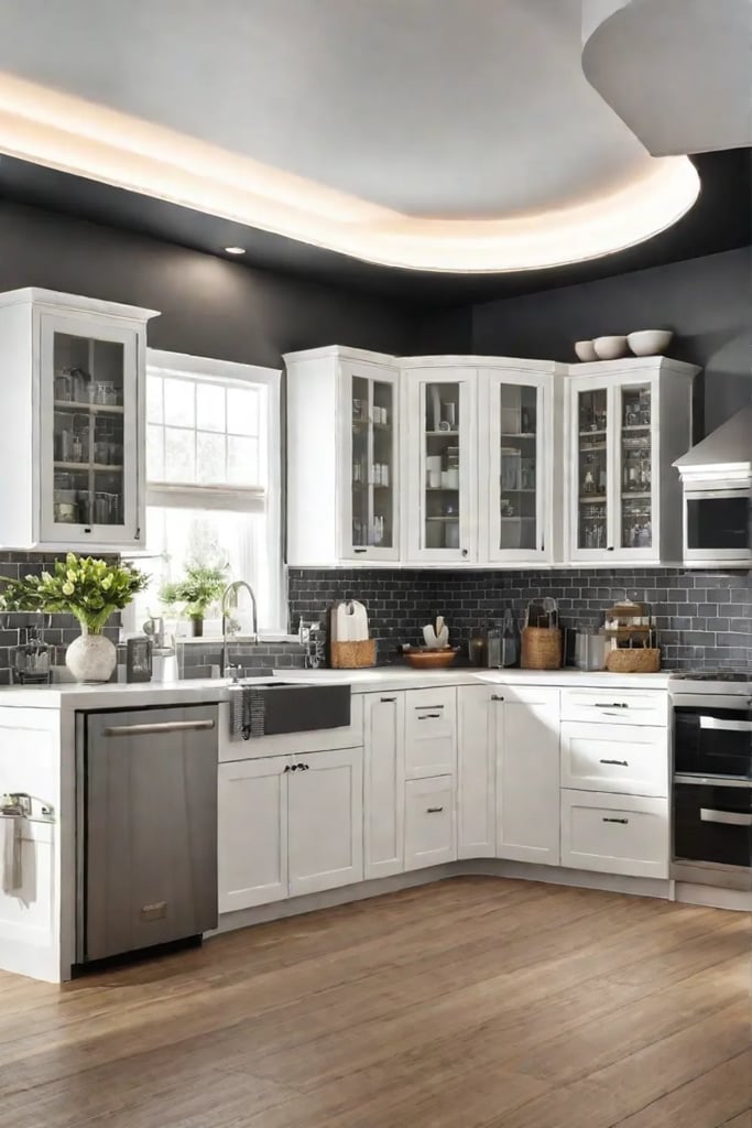 Wellorganized kitchen corner cabinet