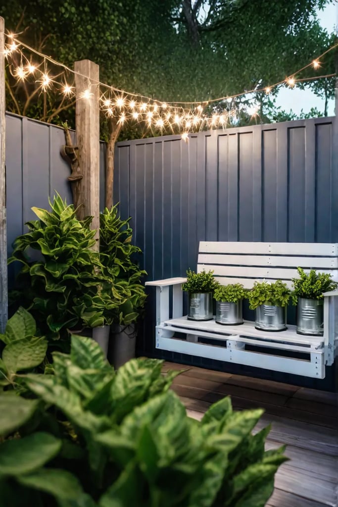 Whimsical backyard decor