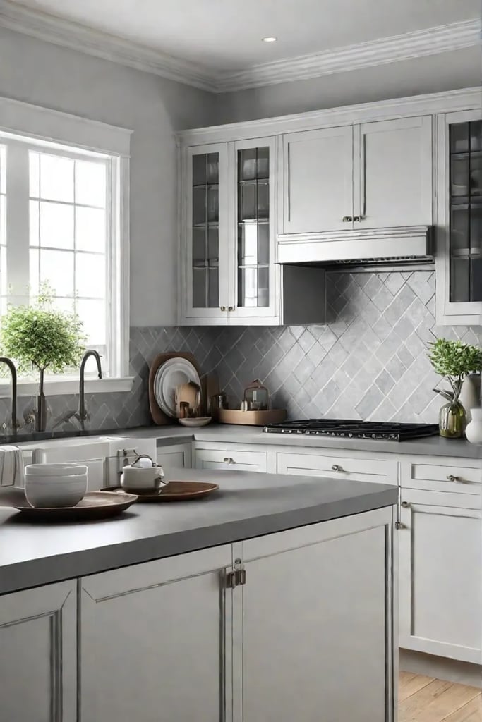grey cabinets quartz countertop