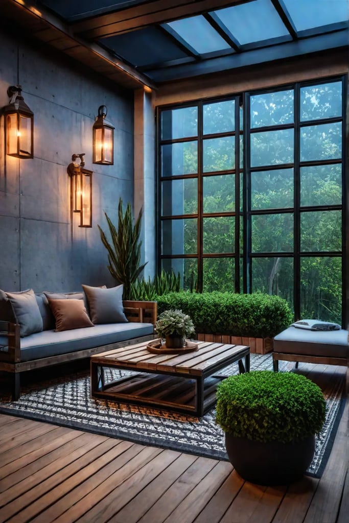 industrial chic porch