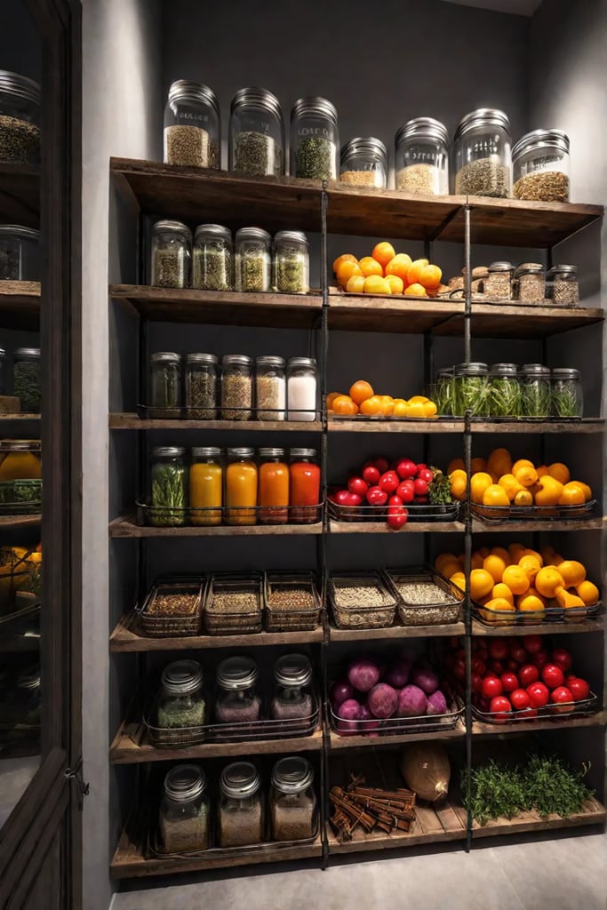 rustic pantry reclaimed wood mason jars