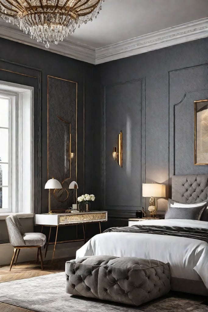 Bedroom transformed with wallpaper