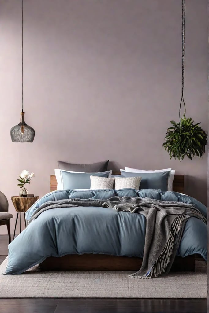 Bedroom wall with a matte paint finish