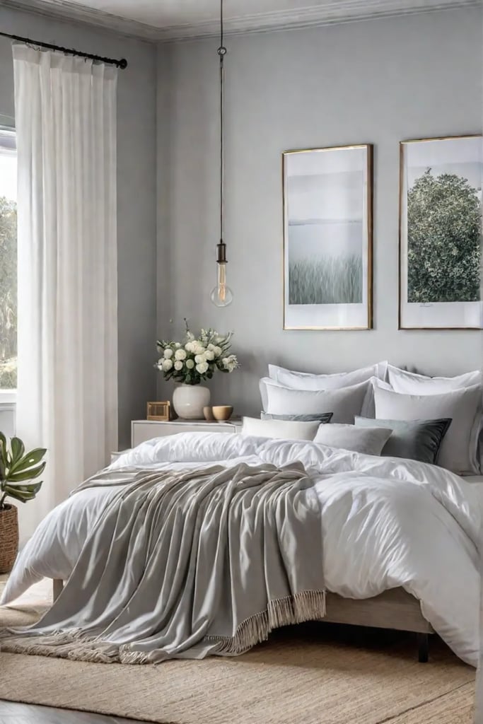 Bright and airy bedroom with natural light