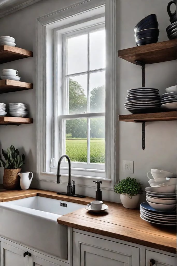 Combining storage and decor in a small kitchen