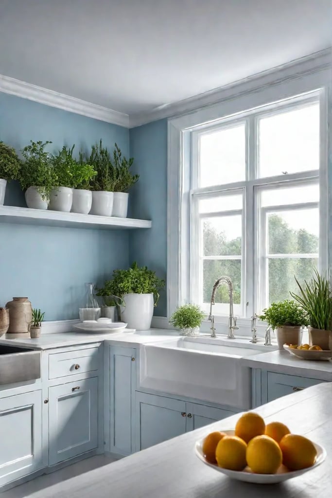 Cottage kitchen with natural light airy and spacious