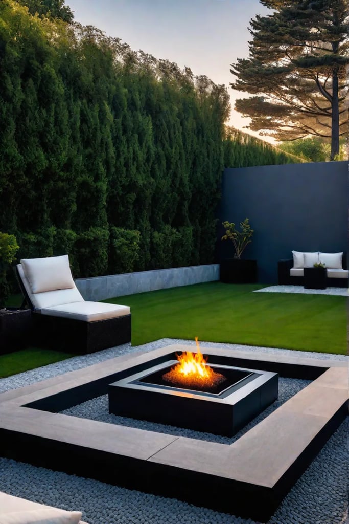 DIY fire pit with natural stone