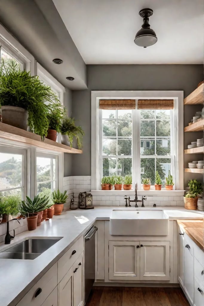 Efficient and bright cottage kitchen design