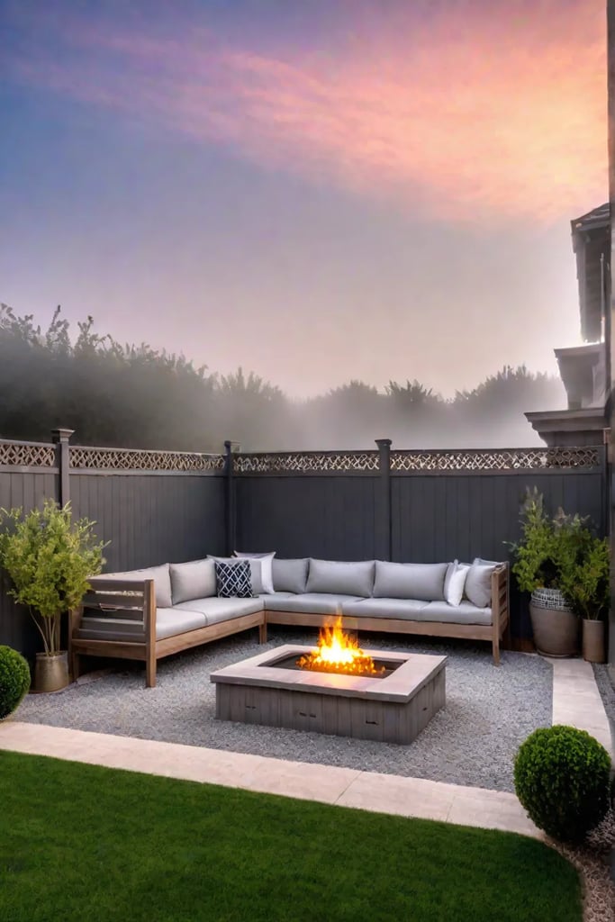 Familyfriendly fire pit area