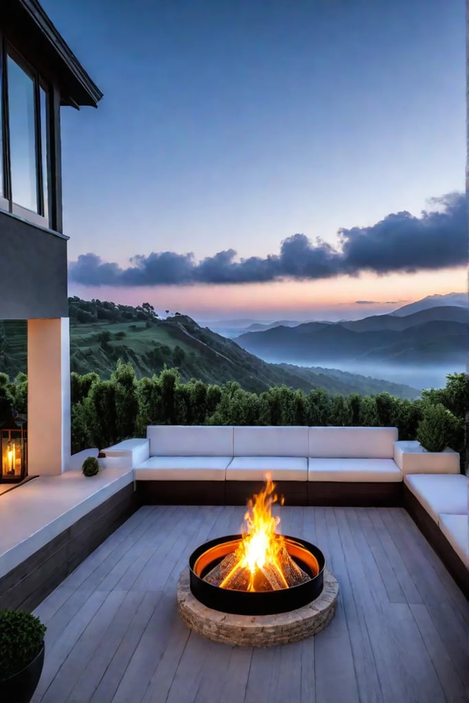 Fire pit area for entertaining guests