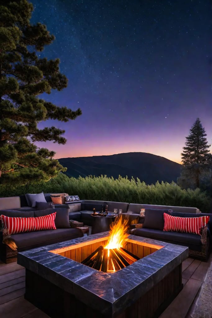 Fire pit stargazing experience