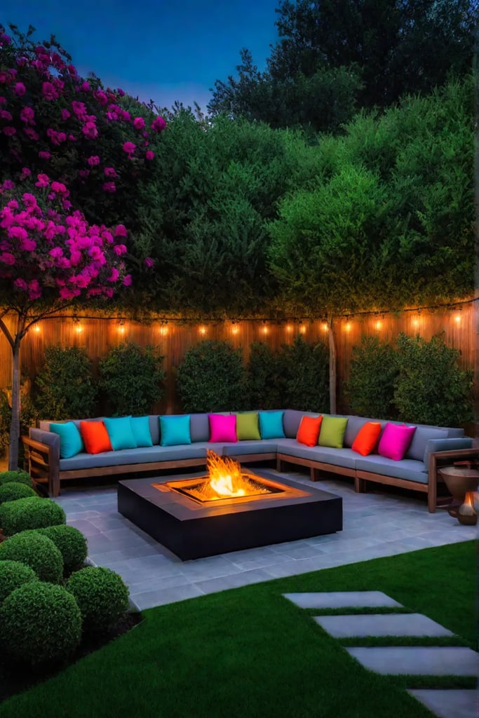 Fire pit with glass shield for wind protection