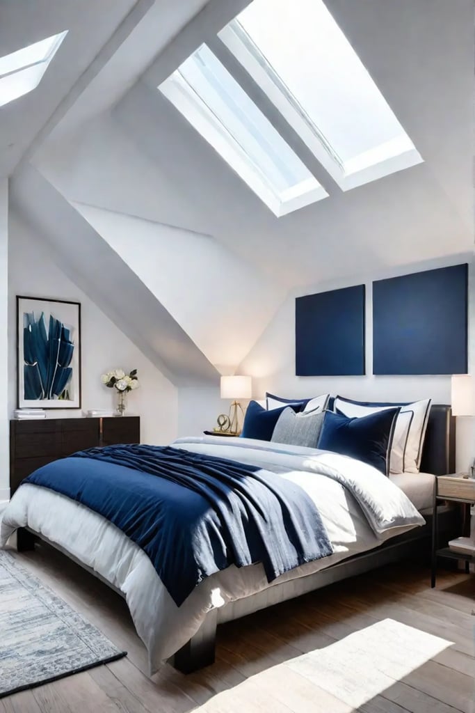 Geometric wallpaper accent wall