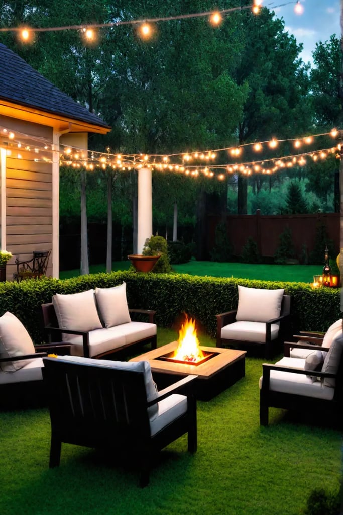 Holiday fire pit outdoor celebration winter backyard