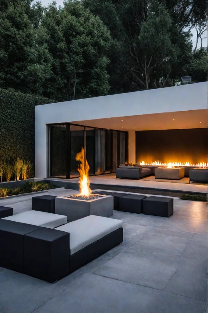 Minimalist fire pit area