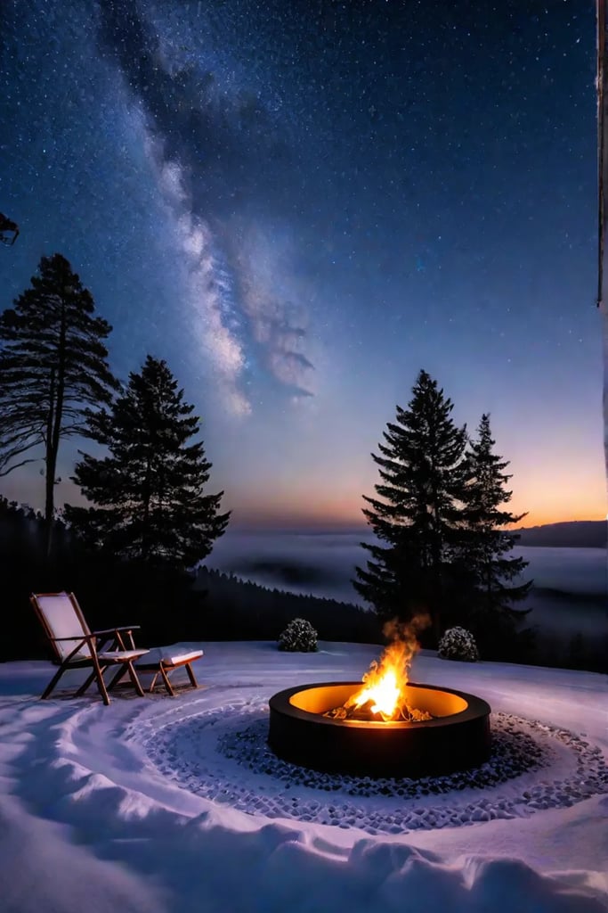 Outdoor entertainment with a fire pit