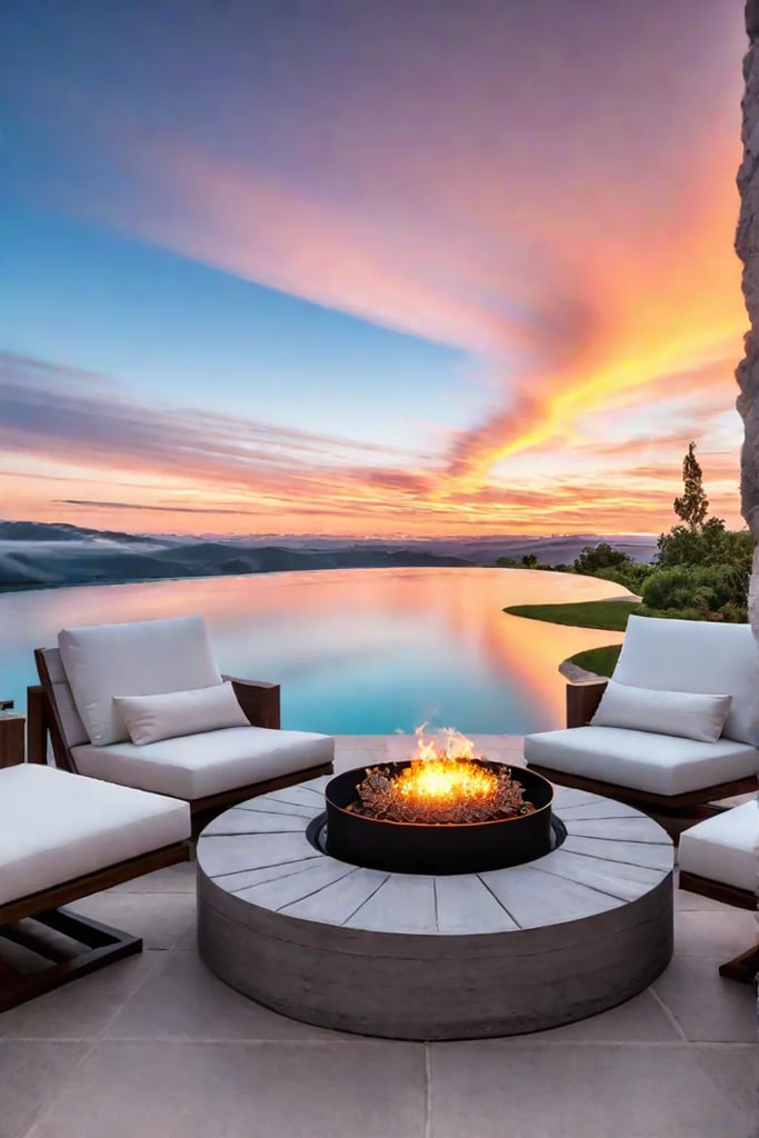 Outdoor fire pit for relaxation