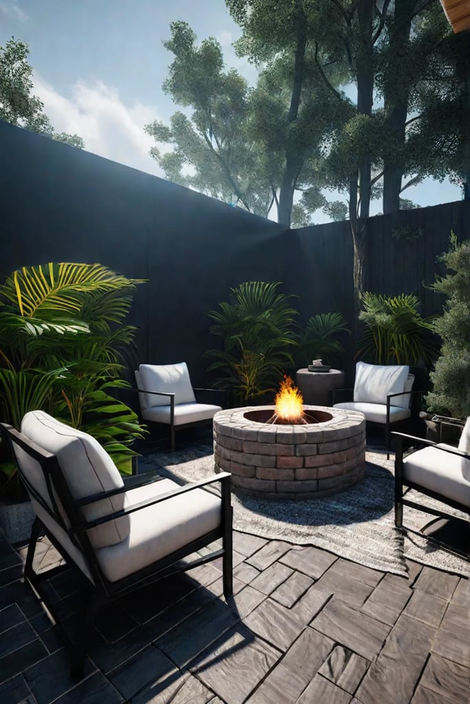 Rustic fire pit with vintage charm