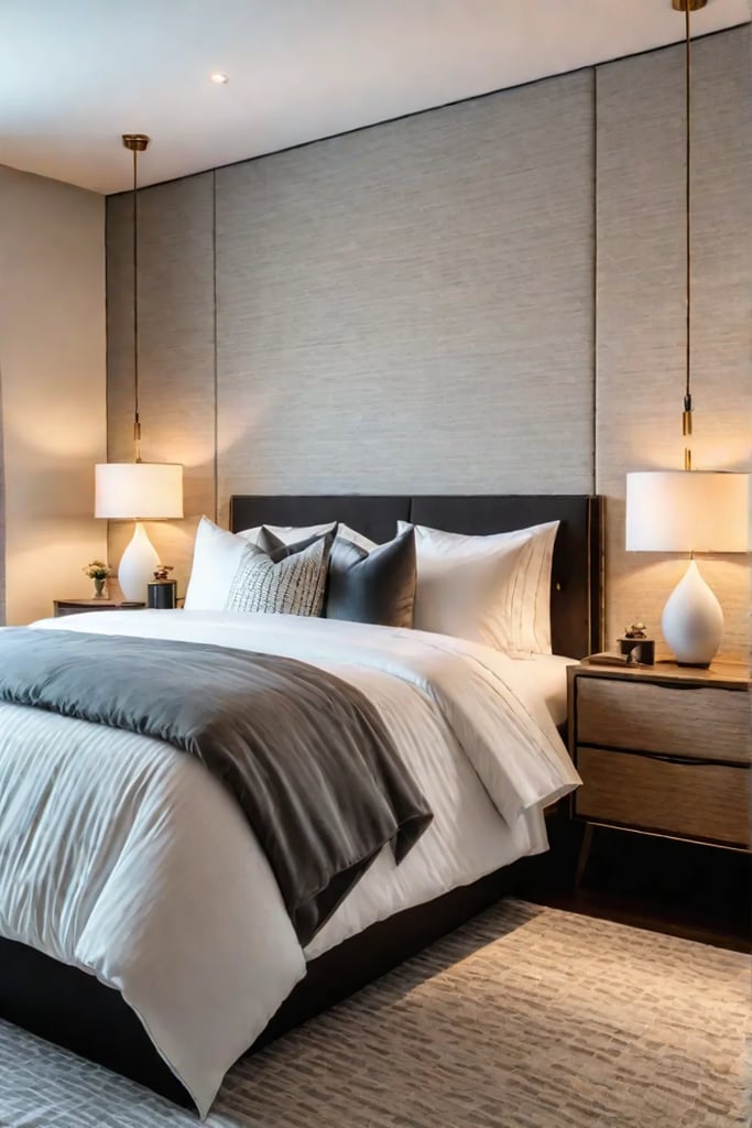 Textured wallpaper for bedroom