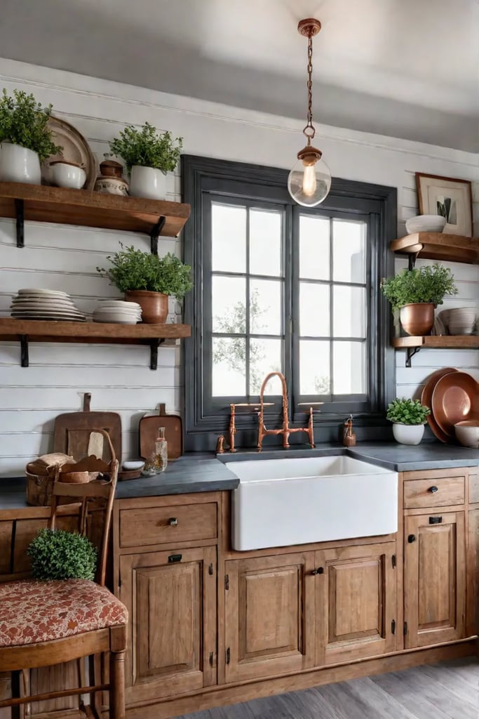 Charming farmhouse kitchen with a cozy and inviting atmosphere