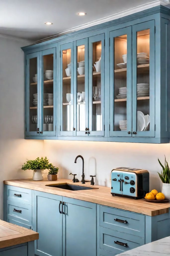 Efficient small kitchen design with maximized vertical storage