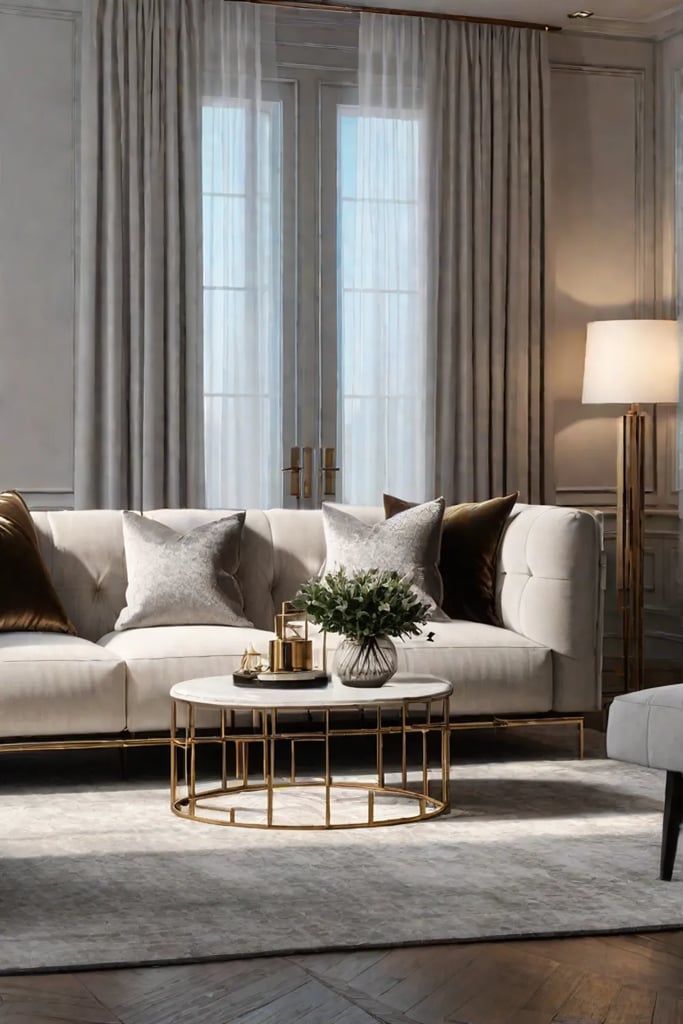 Elegant living room with a focus on texture