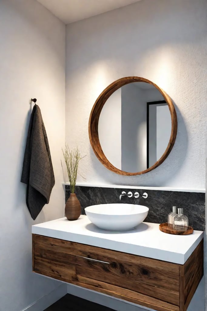 Elegant rustic bathroom decor