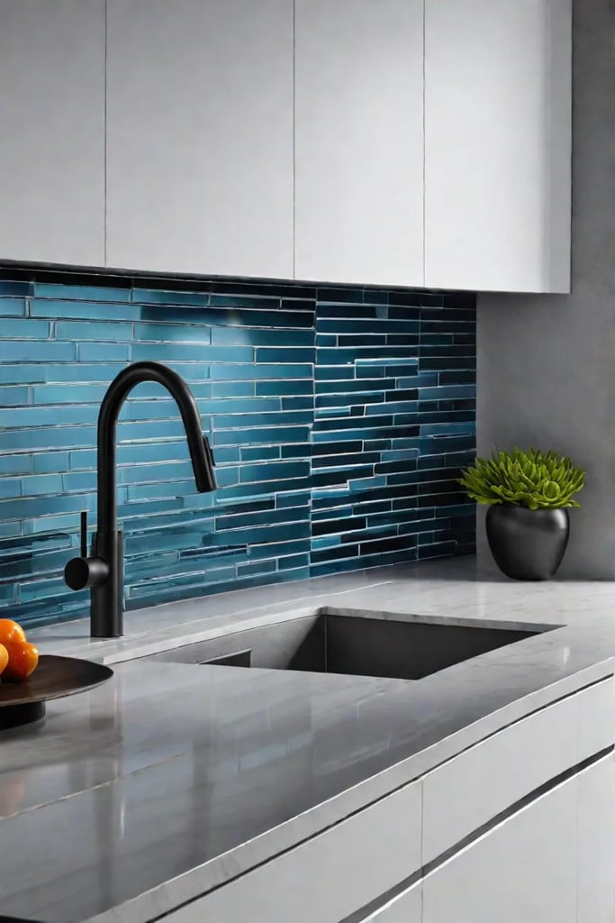 Familyfriendly kitchen with durable backsplash