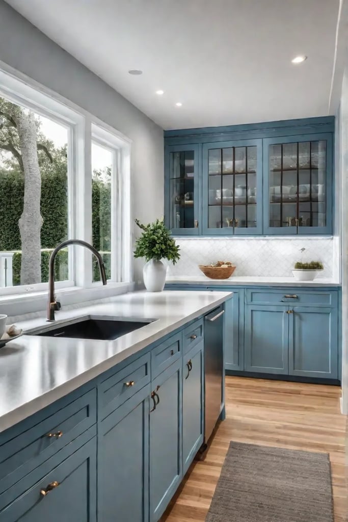 Fresh kitchen design with natural wood accents