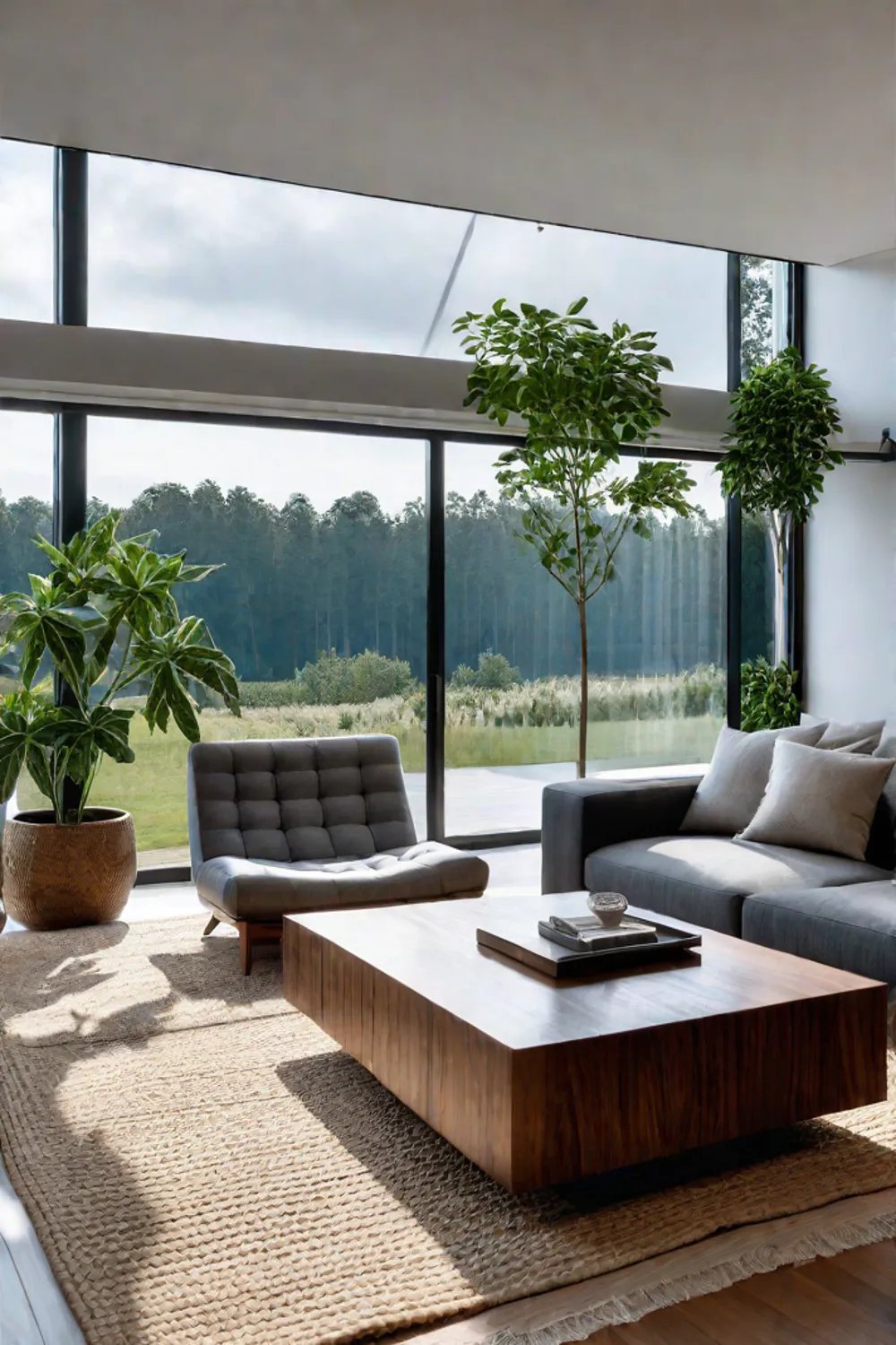 Inviting living room with a focus on natural light