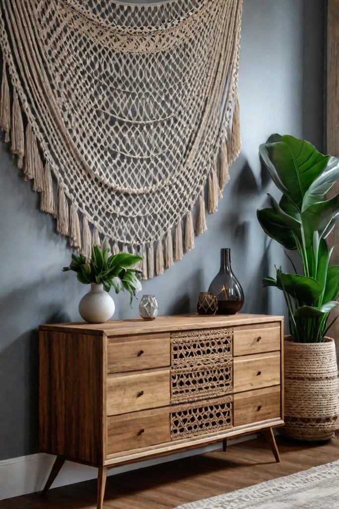 Macrame tapestry living room wall decor handmade charm