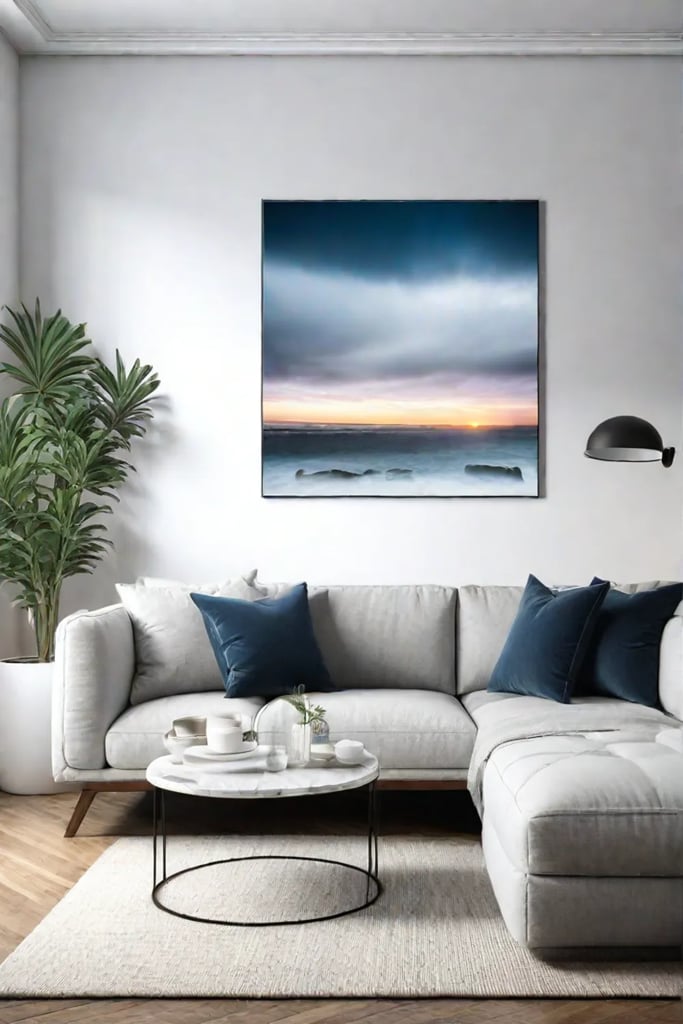 Minimalist decor oversized artwork casual display