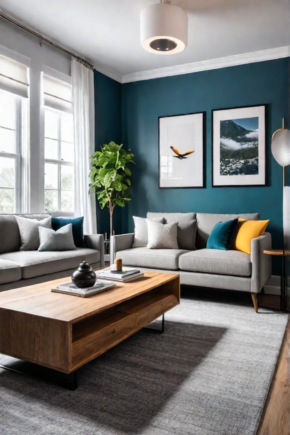 Modern and functional small living room on a budget