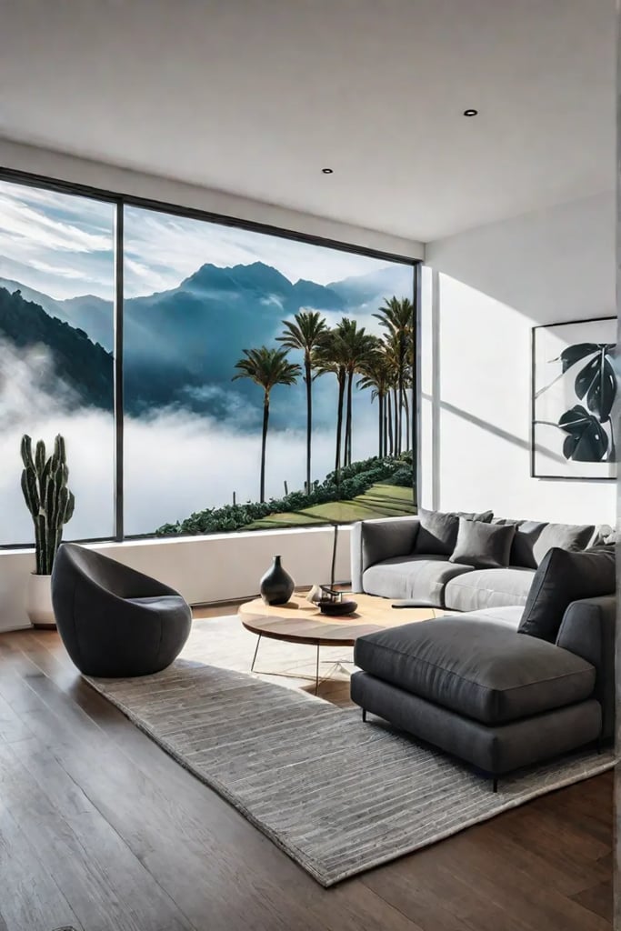 Modern living room art display eclectic gallery