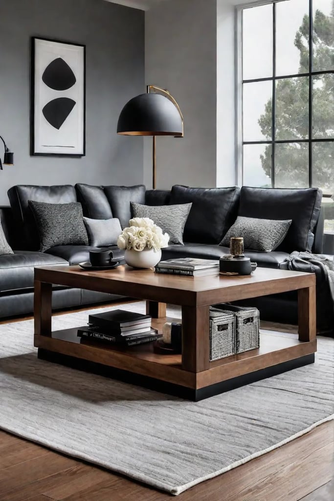 Modern living room with a mix of textures