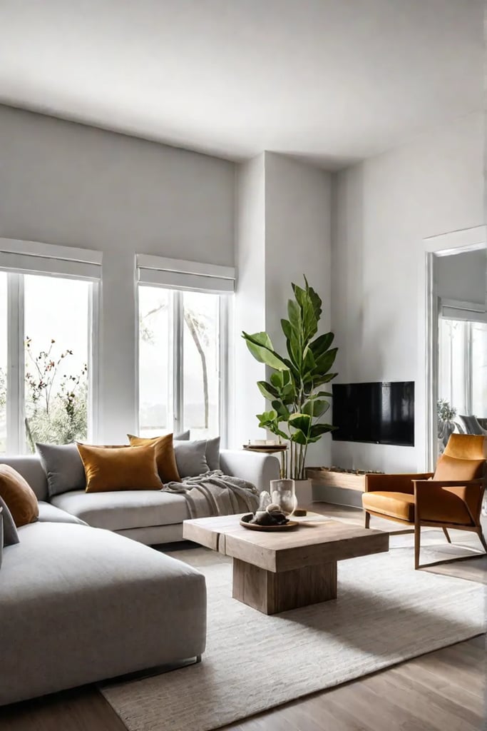 Open and airy living room with minimal decor