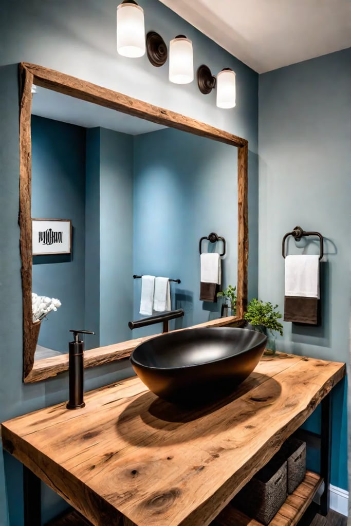 Rustic bathroom warm atmosphere oilrubbed bronze