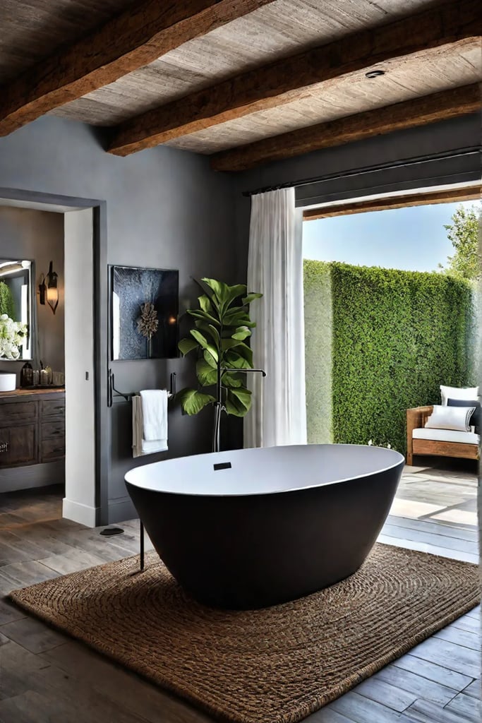 Serene bathroom with vintage accents