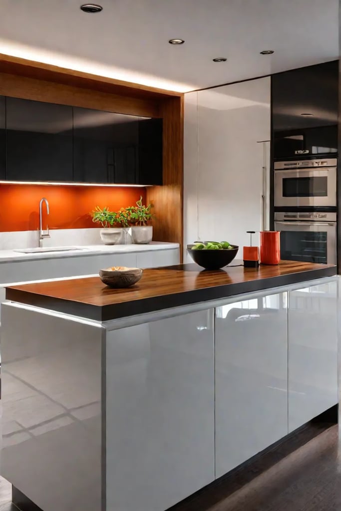Sleek and functional midcentury kitchen with minimalist hardware