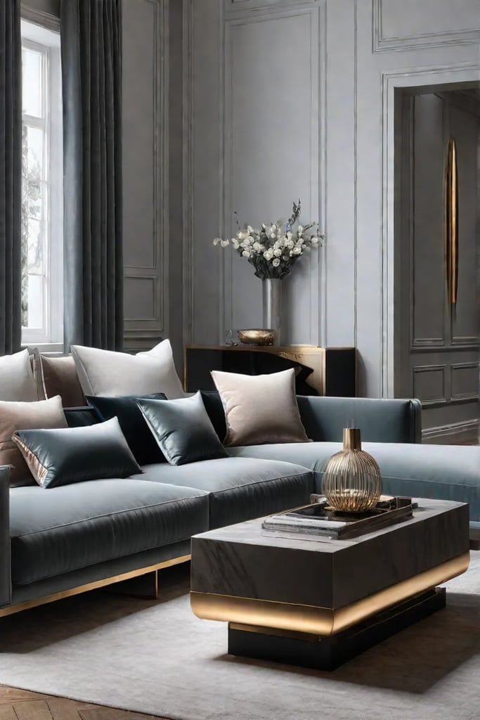 Sophisticated living room with textured details