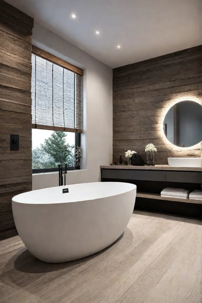 Spalike rustic bathroom