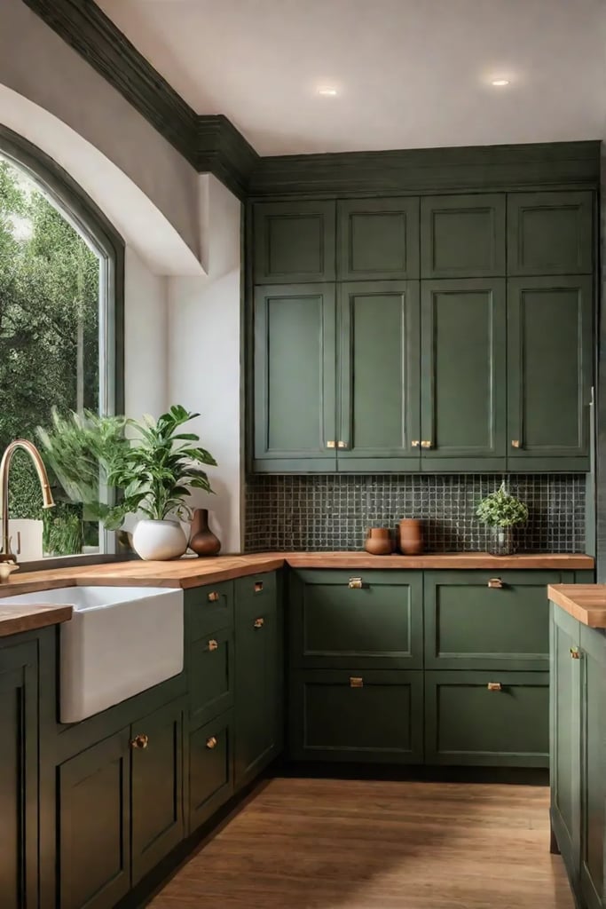 Welcoming kitchen with terracotta and white accents