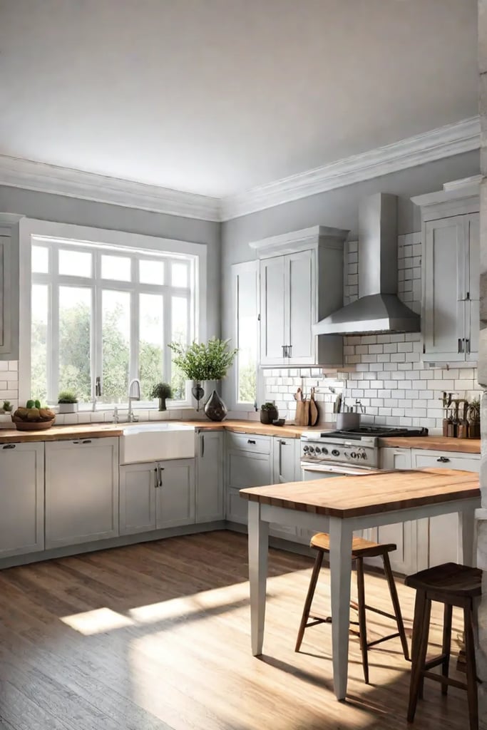 White kitchen with contrasting backsplash