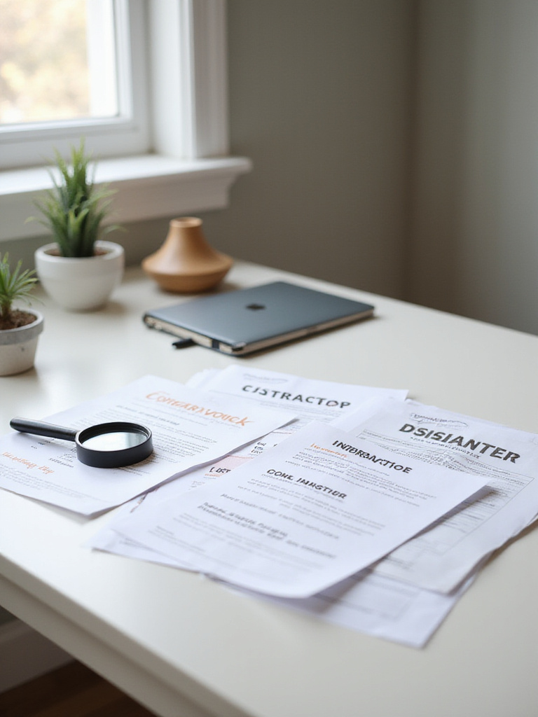 Comparing contractor quotes for a bathroom renovation.