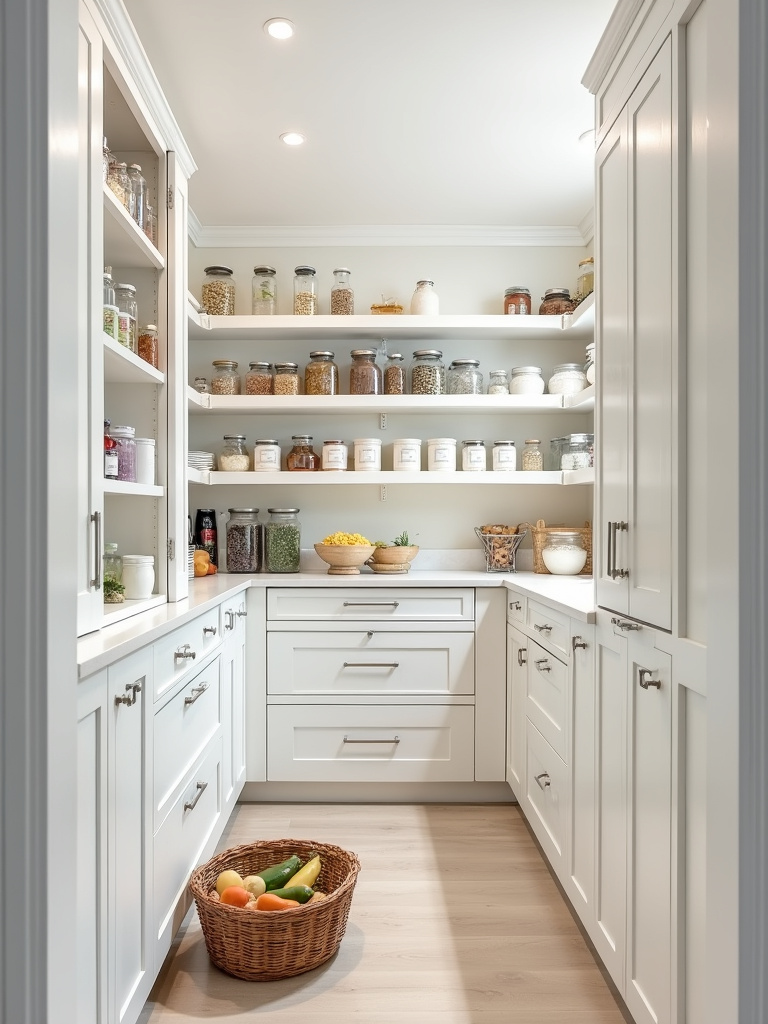 Modern kitchen pantry with organized storage solutions