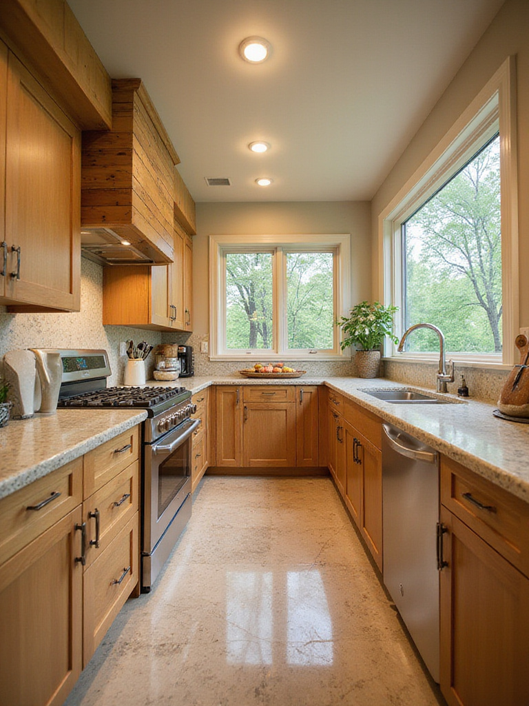 Eco-friendly materials in a modern kitchen design