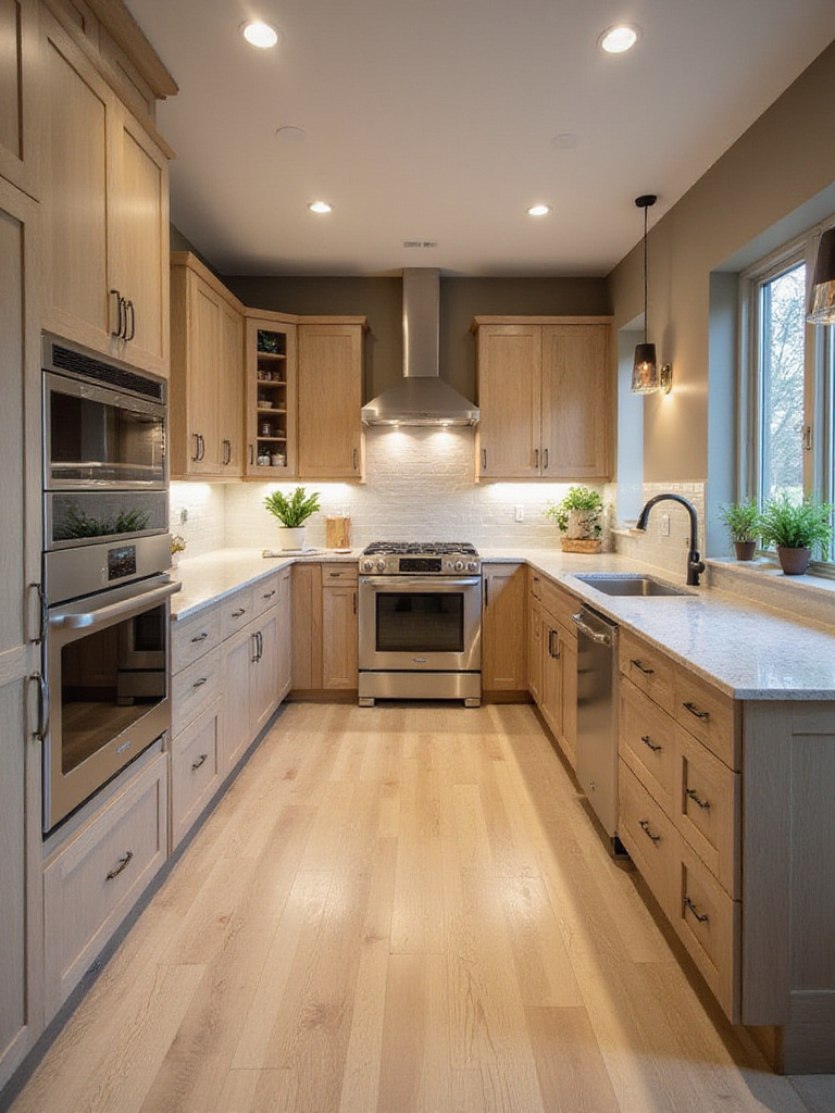 A beautifully designed kitchen showcasing modern cabinetry and countertops.